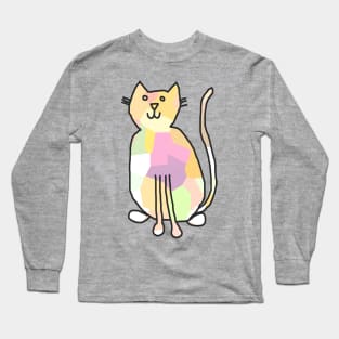 Pale Yellow Crystal Cat Long Sleeve T-Shirt